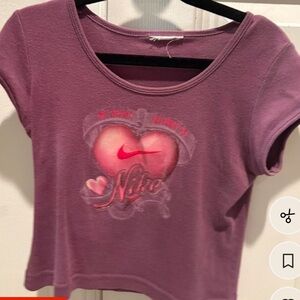 Nike Vintage Heart Graphic Tee - Purple